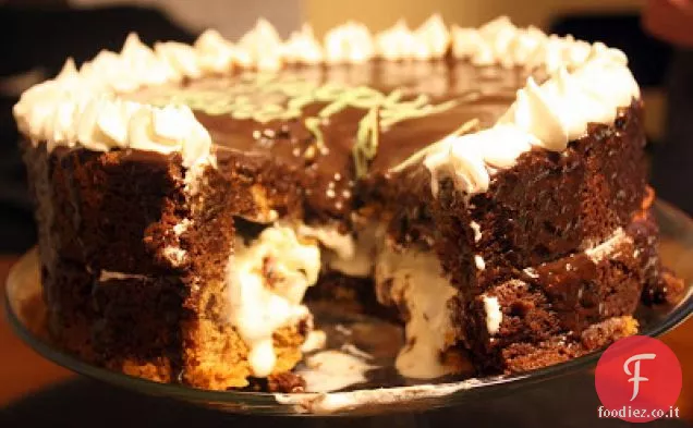 Torta di gelato al cioccolato Brownie