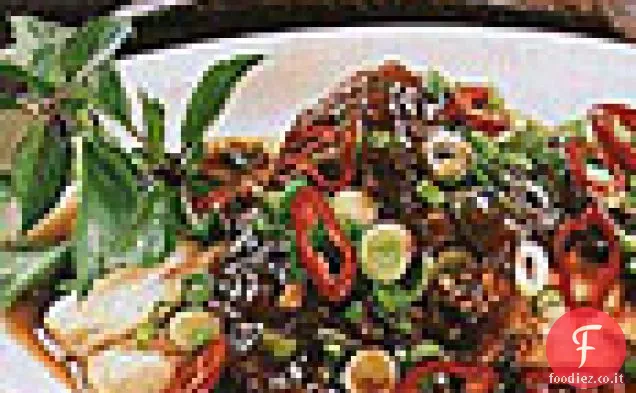 Snapper rosso alla griglia con salsa di tamarindo