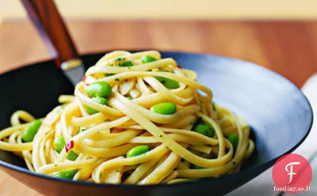 Linguine con Aglio e Soia