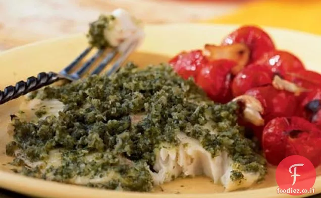 Pargo con Salsa de Perejil (Snapper in salsa di prezzemolo)