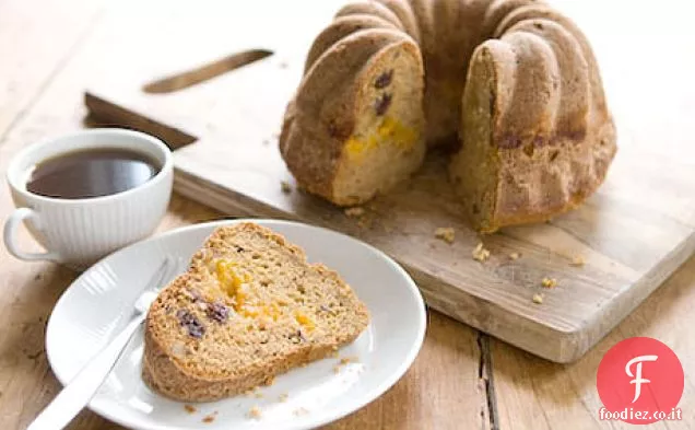 Torta di caffè ciliegia, arancia e pecan