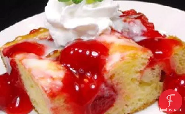 Torta di caffè alla ciliegia e mandorla