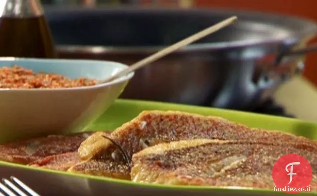 Roman-esco (Romesco italiano) con dentice rosso