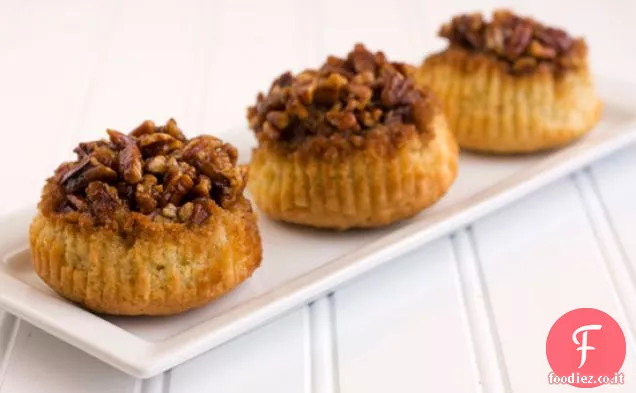 Appiccicoso Pecan a testa in giù Cupcakes