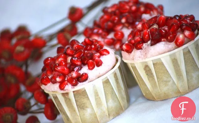 Cupcakes al tè verde al melograno