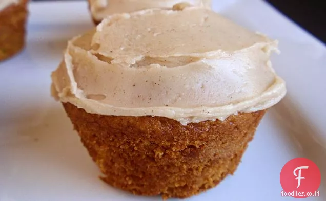 Cupcakes al burro marrone di zucca