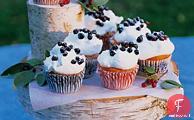Huckleberry Cupcakes con crema dolce