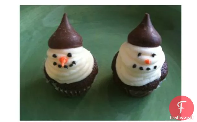Mini pupazzo di neve Cupcakes