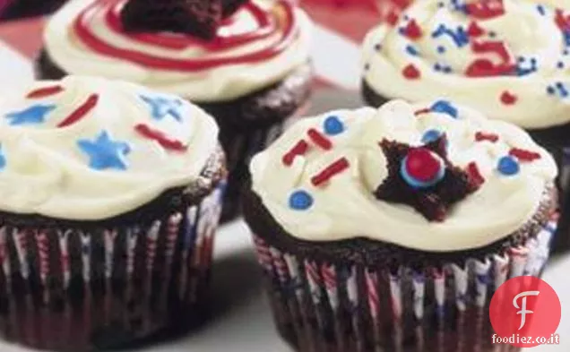 Cupcakes patriottici al cacao