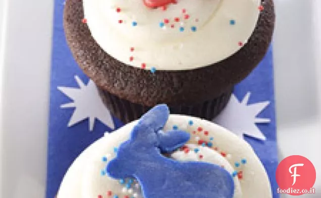 Cioccolato e vaniglia giorno delle elezioni Cupcakes