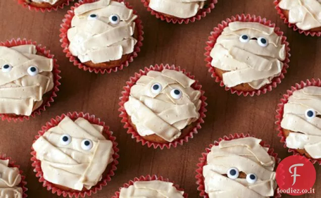 Cupcakes di zucca con burro di zucchero di canna