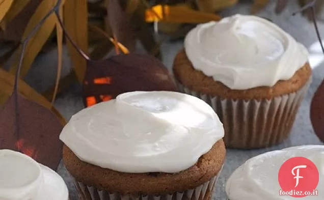 Cupcakes di zucca con glassa di acero