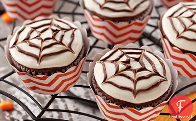 Cupcakes di ragnatela di Halloween