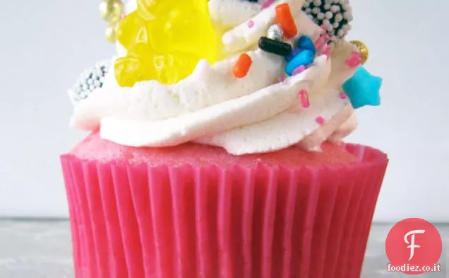 Cupcakes alla vaniglia rosa elettrico