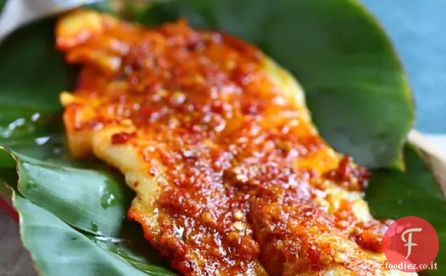 Ikan Panggang / Ikan Bakar (Pesce alla griglia con foglie di banano)