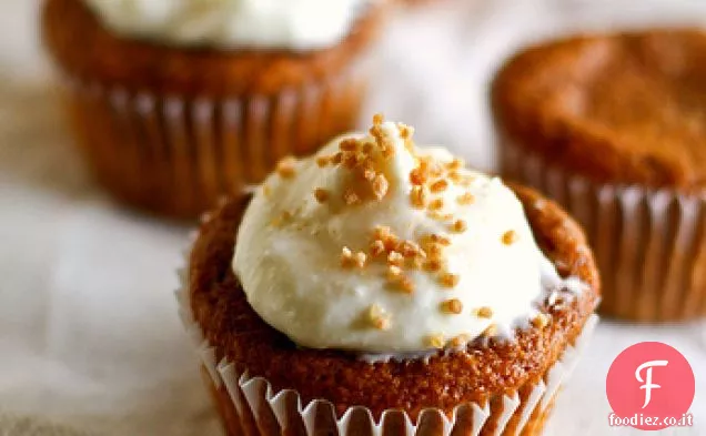 Cupcakes zucca con acero-crema di formaggio glassa