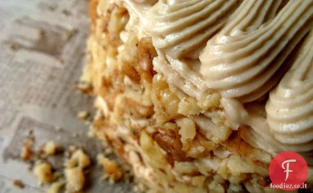 Acero noce torta di strato