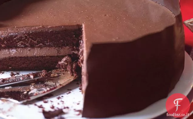 Torta a strati di Panna cotta al cioccolato