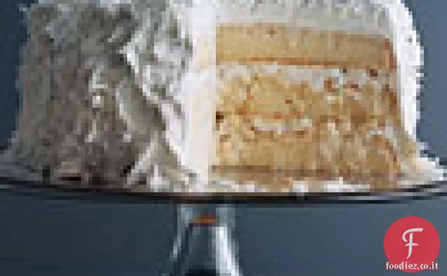 Torta a strati di cocco fresco