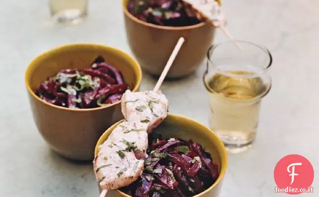 Spiedini di pesce spada alla griglia