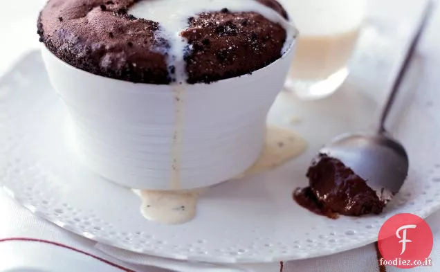 Soufflé al cioccolato con Crème Anglaise