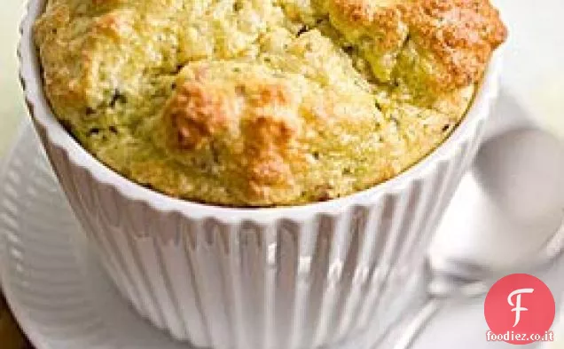 Soufflé di Pancetta e Pesto