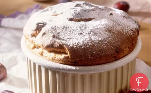 Soufflé di prugne al cioccolato