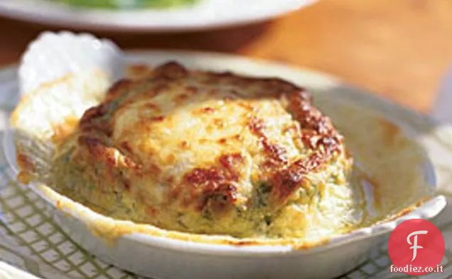 Soufflé di spinaci al forno due volte