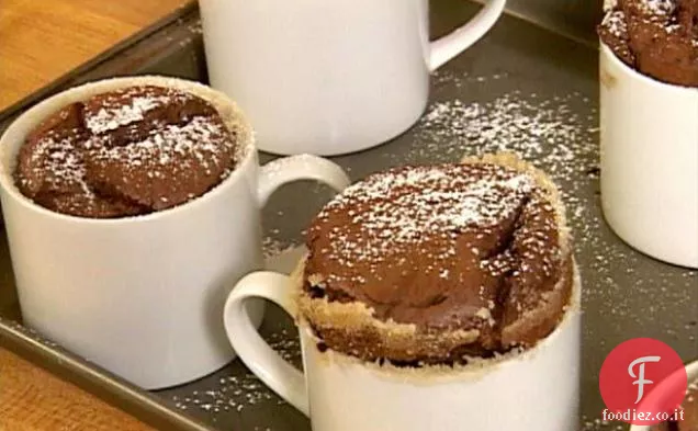 Soufflé al cioccolato con Espresso Creme Anglaise