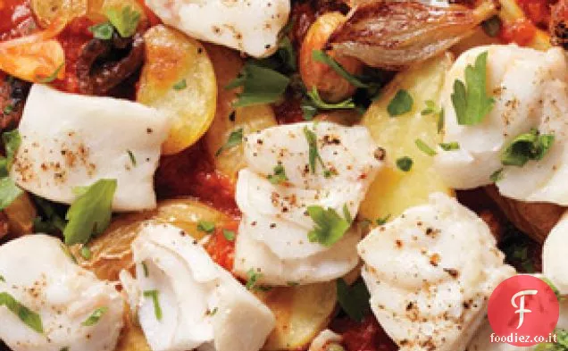 Patate Arrosto e Eglefino Puttanesca