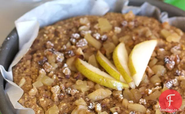 Torta di spezie pera con noci