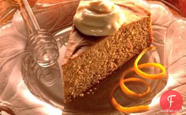 Torta di spezie al miele con crema all'arancia
