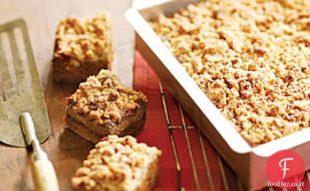 Torta di spezie di patate dolci con zenzero fresco e Streusel di pecan