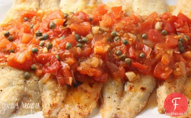 Tilapia alla griglia con salsa di capperi di pomodoro