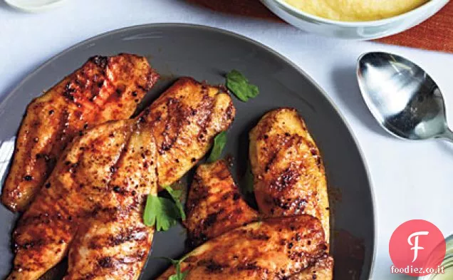 Tilapia alla griglia con Paprika Affumicata e Polenta di Parmigiano