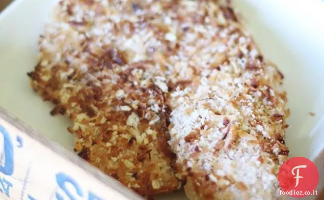 Tilapia croccante al forno in crosta di cocco