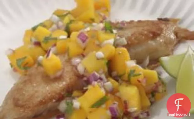 Tilapia pastellata di birra con salsa di Mango