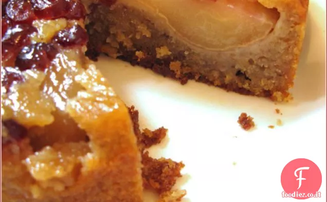 Torta al mirtillo e pera capovolta