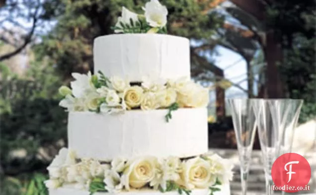 Torta nuziale al cioccolato bianco e limone