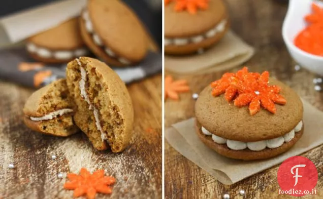 Torte di patate dolci Whoopie con acero Marshmallow Creme