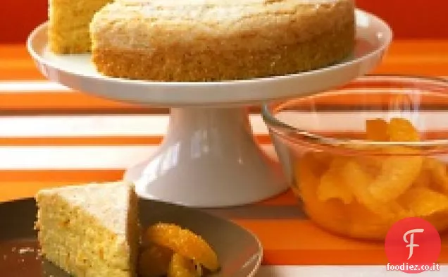 Torta di farina di mais arancione