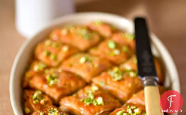 Baklava con Cardamomo, Miele e Pistacchi