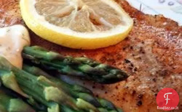 Tilapia al forno di Hudson con salsa di aneto