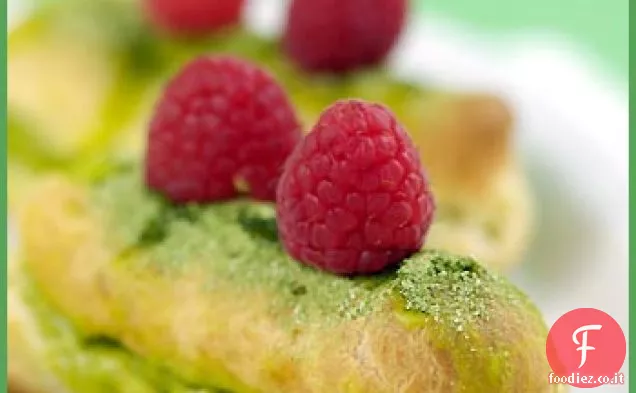 Matcha Tea Éclairs e Storie di pasticceria Choux