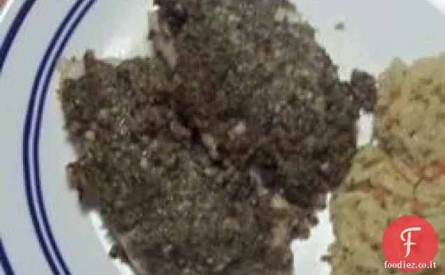 Tilapia al forno con Rucola e Pesto di Noci Pecan