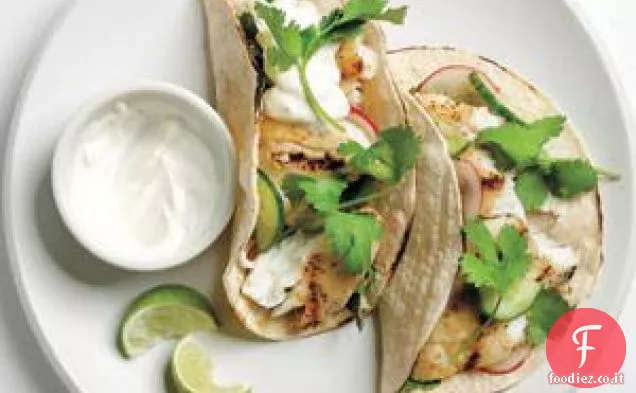 Tacos di pesce con gusto di cetriolo