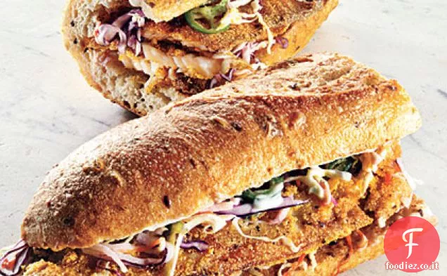 Farina di mais-Panini Tilapia in crosta con Jicama Slaw