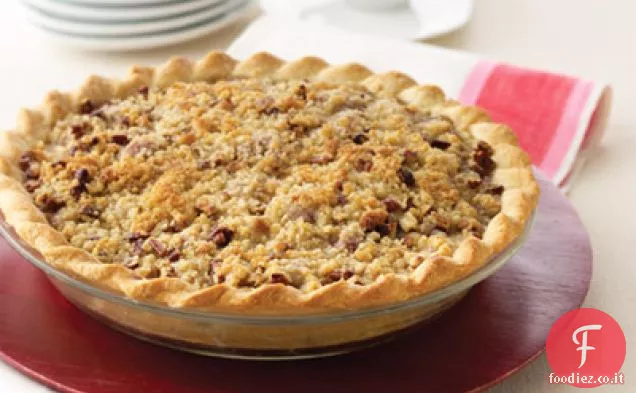Torta di Streusel di pere e lamponi