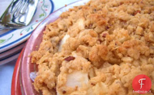 Torta di mele farcita con briciole