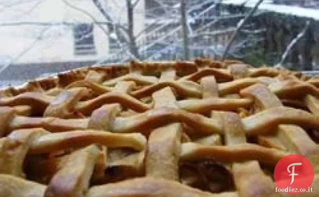 Torta di crema di mele glassata